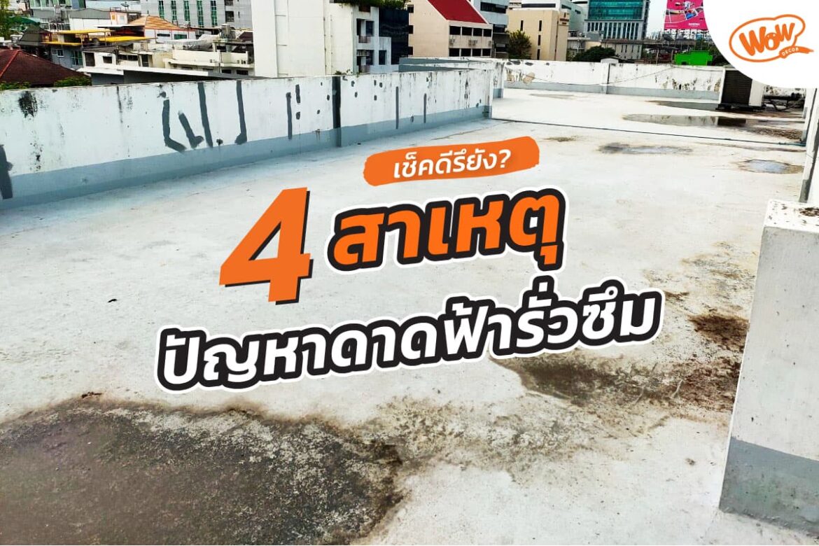 เช็คดีหรือยัง? 4 สาเหตุ ถ้าไม่อยากให้บ้านน้ำนองเพราะปัญหาดาดฟ้ารั่วซึม